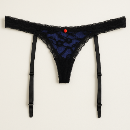 Lenjerie intima - Portjartier cu chilot tanga Lemila