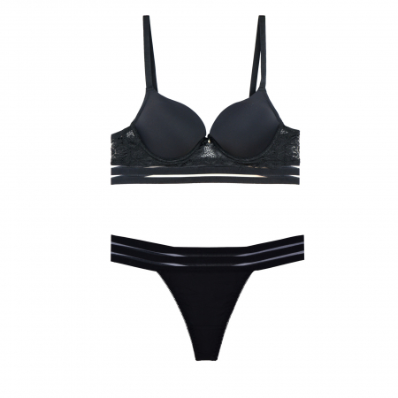 Lenjerie intima - Set lenjerie intima Lemila, negru