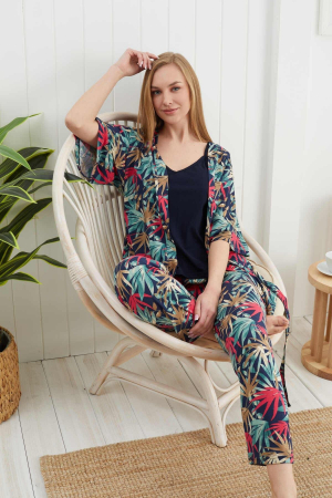 Set pijama dama compusă din 3 piese cu imprimeu [1]