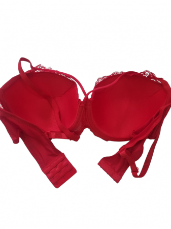 Sutien Rosu cu Bretele Decorative - Dantela Sexy [1]