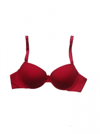 Lenjerie intima - Sutien din bumbac simplu cu armatura , rosu