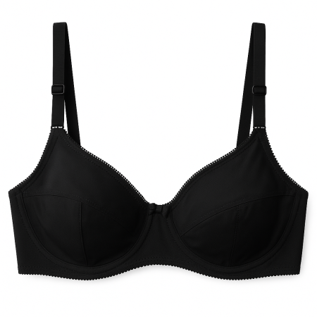 Lenjerie intima - Sutien simplu elegant cu armatura, negru