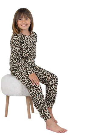 Pijamă fete bumbac 100% cu imprimeu animal print [1]