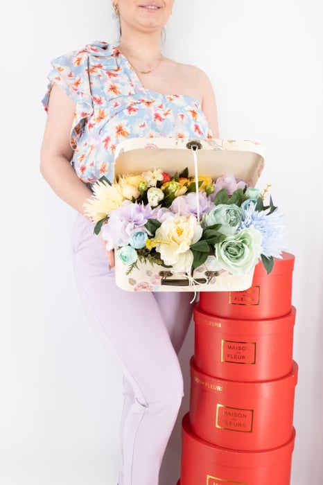 Aranjament floral - Valiza cu Flori - Mare 7 [4]