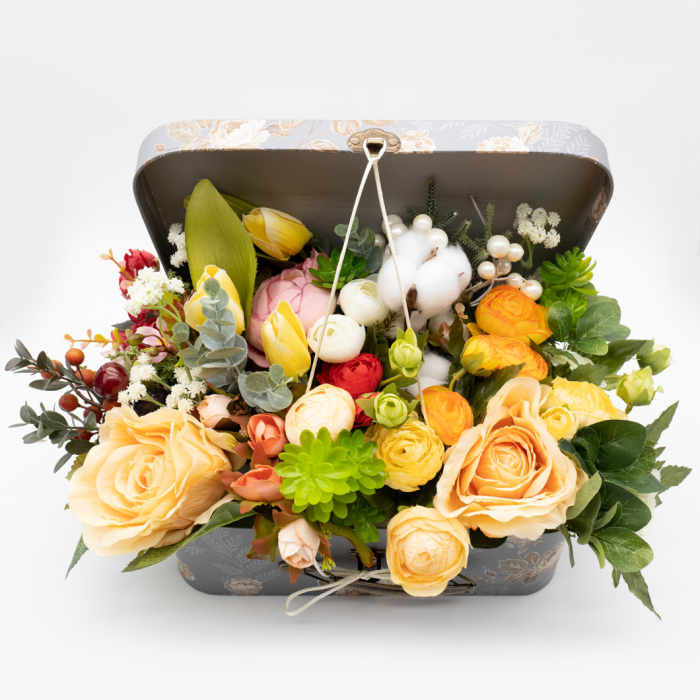 Aranjament floral - Valiza cu Flori - Mare 7 [9]
