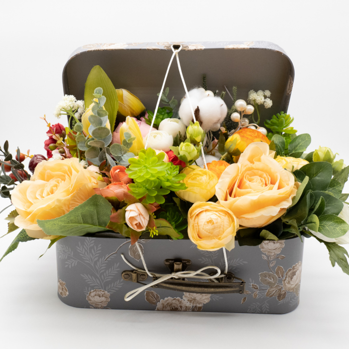 Aranjament floral - Valiza cu Flori - Mare 7 [8]