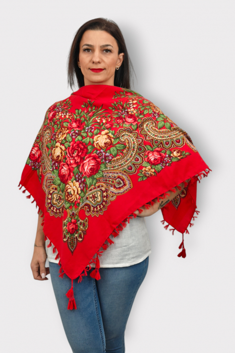Batic Traditional cu Imprimeu Floral [2]