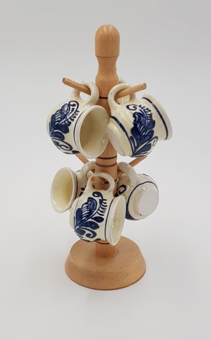 Set canute tuica/visinata ceramica de Corund albastru [2]