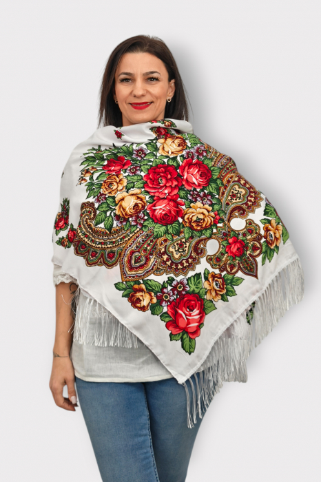 Esarfa Traditionala cu Imprimeu Floral [5]
