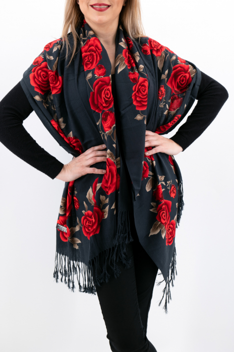 Esarfa Traditionala cu Imprimeu Floral [2]