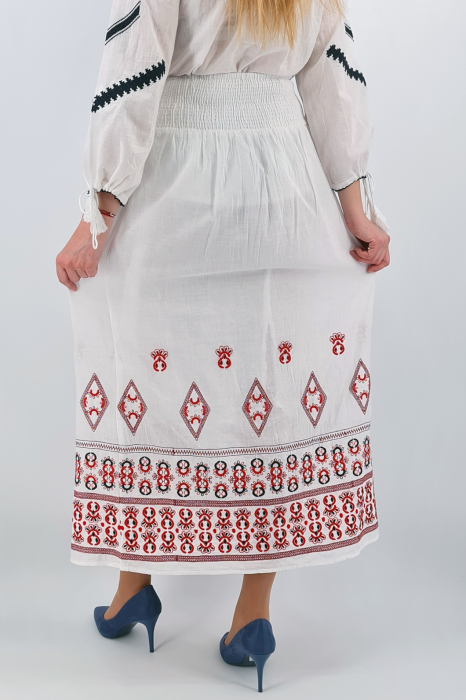 Fusta lunga stilizata cu motive florale 3 [3]