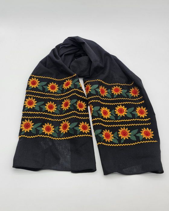 Marama Traditionala cu broderie floarea soarelui [7]