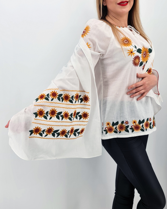 Marama Traditionala cu broderie floarea soarelui [5]