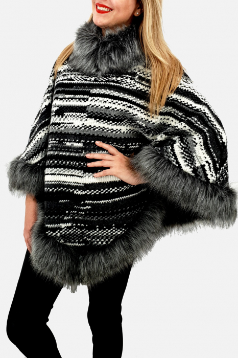 Poncho din lana cu blana 8 [2]