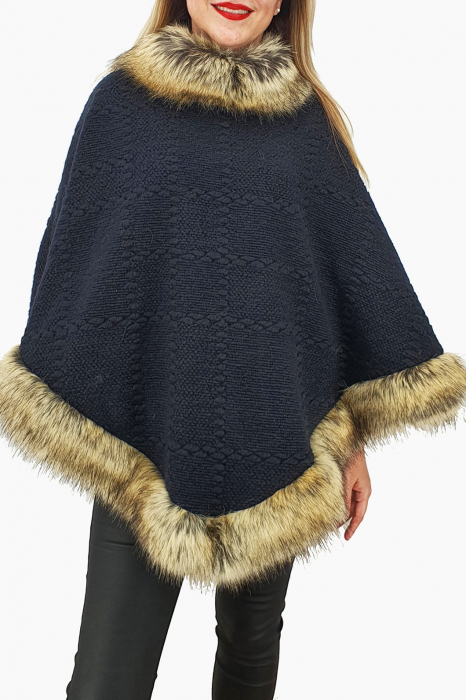 Poncho din lana cu blana 9 [2]