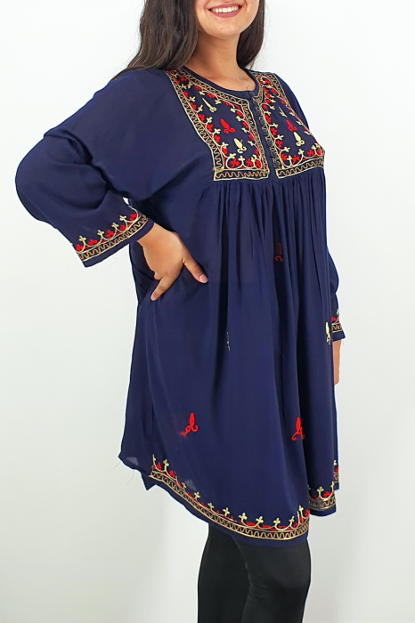 Rochie/Bluza brodata cu imprimeu floral Oana 8 [3]