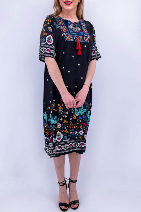 Rochie brodata si cu imprimeu floral 2 [4]