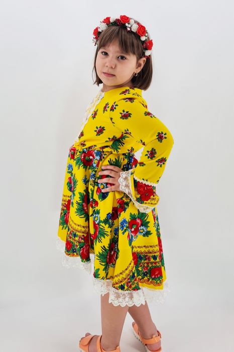 Rochita cu tematica florala de la 10 ani la 14 ani - Galben [2]