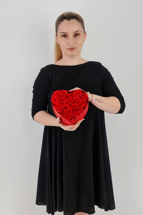Set cadou – Trandafiri de sapun – inima mica – rosie [3]