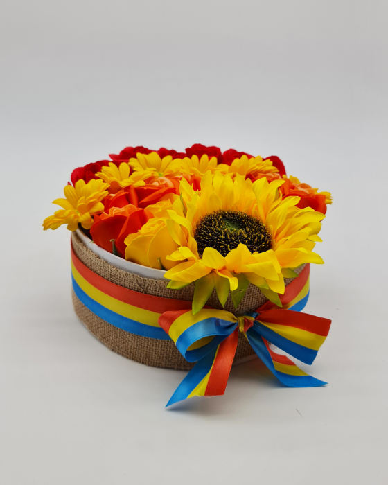 Set cadou – Trandafiri sapun – Cutie rotunda – floarea soarelui 2! [6]