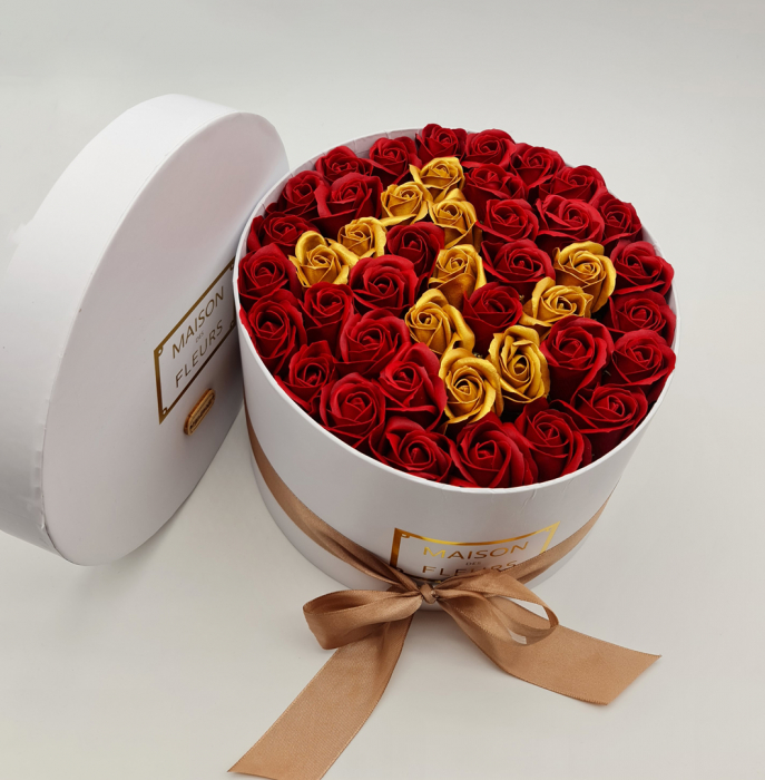 Set cadou - Trandafiri sapun - personalizare Litera! [3]