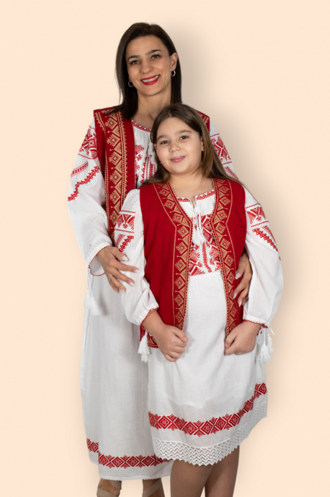 Set Traditional Mama / fiica Rochie si vesta Olguta 2 [2]