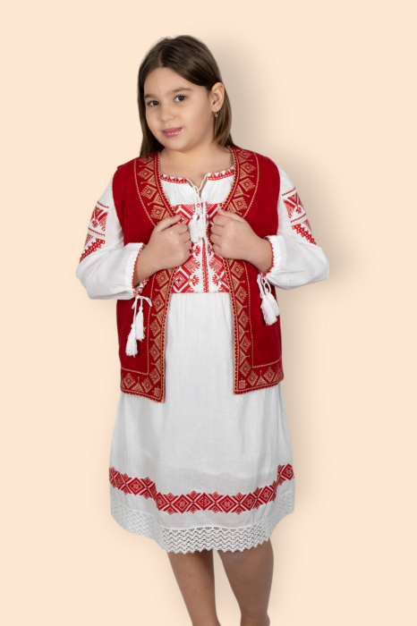 Costum Rochie si Vesta traditionala fetite Olguta [2]