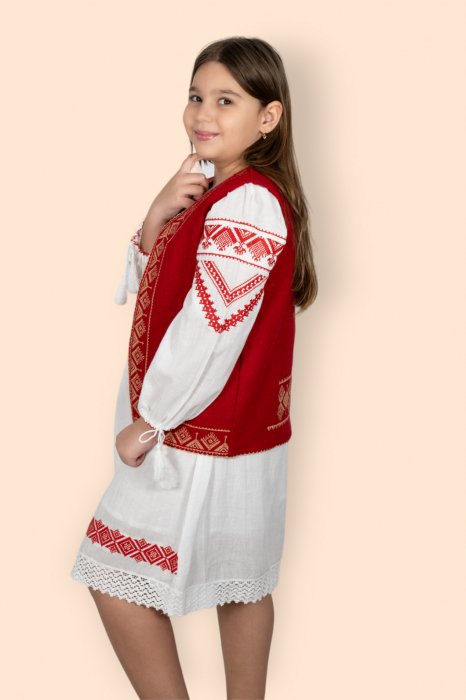Costum Rochie si Vesta traditionala fetite Olguta [3]