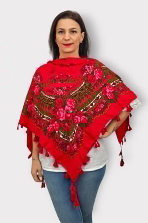 Femei - Batic Traditional cu Imprimeu Floral