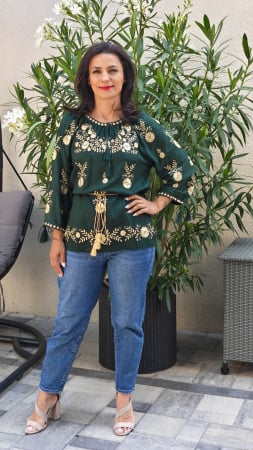 Ii Maneca Lunga - Bluza brodata Madelin 6
