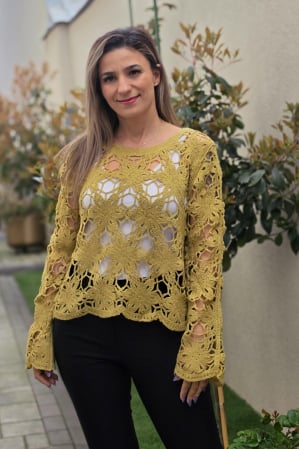 Vesta Iarna - Bluza Macrame 7