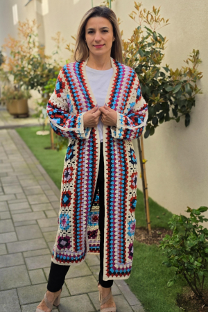 Cardigane si Geci - Cardigan brodat macrame 2