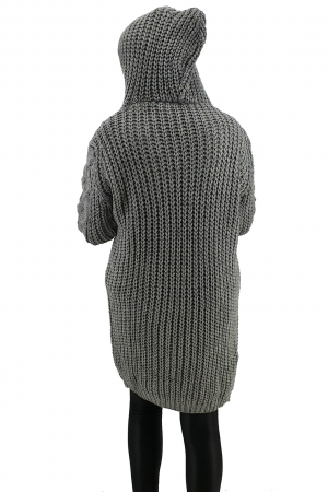 Cardigan din tricot cu gluga [2]