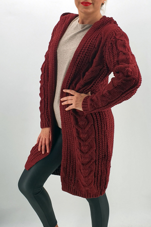 Cardigan din tricot cu gluga 3 [1]