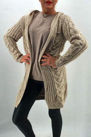 Cardigan din tricot cu gluga 2 [1]