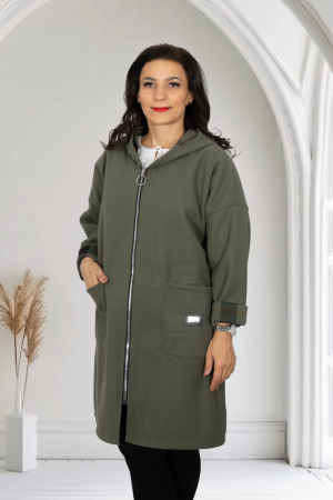 Cardigan Mia cu gluga 30 Cardigane si Geci - Cardigan Mia cu gluga 30