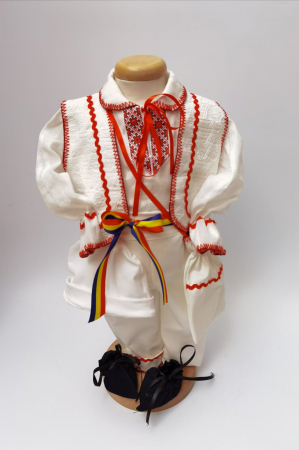 Compleu baietel - Compleu traditional baietel Rosu