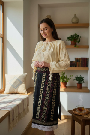 Costume Vesta si Fote traditionale - Costum / IE/ Catrinta si Brau Mia 2