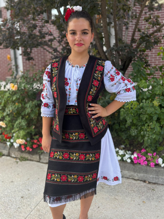 Costume Vesta si Fote traditionale - Costum Rochie/ Vesta//Brau si 2 Fote Filipa