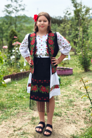 Fetite - Costum Rochie, Vesta si fota fetita