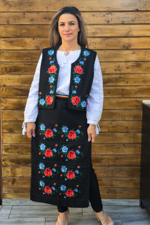 Costume Vesta si Fote traditionale - Costum Traditional Vesta si Fote Flori 3