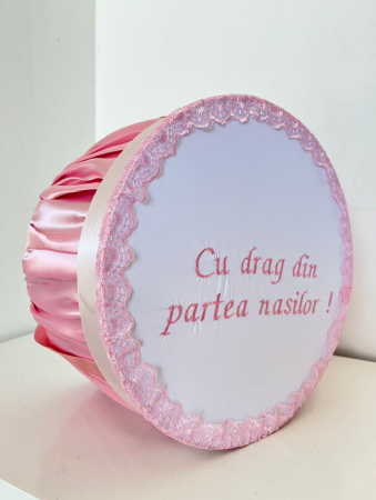 Trusou si Cufar Botez - Cutie petru trusou roz