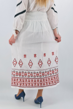 Fusta lunga stilizata cu motive florale 3 [2]