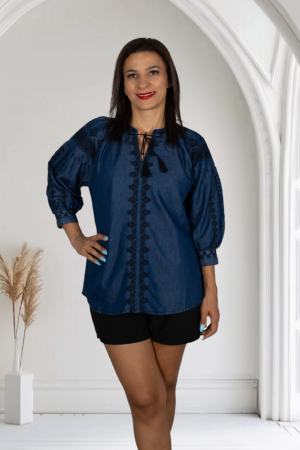 Ii Maneca 3/4 - Ie Traditionala Denim 2