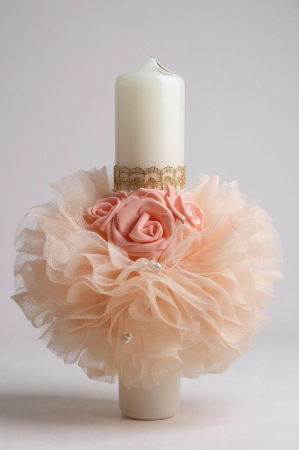 Lumanari botez - Lumanare Decorata Manual Floare