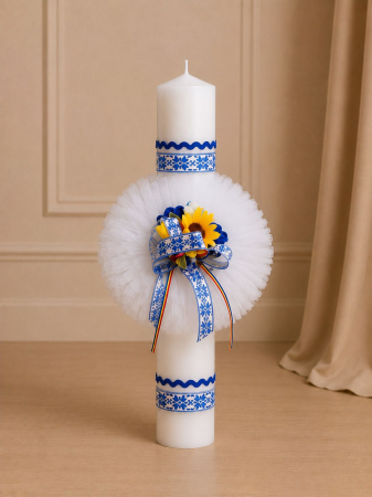 Lumanari botez - Lumanare Decorata Manual Traditional 13