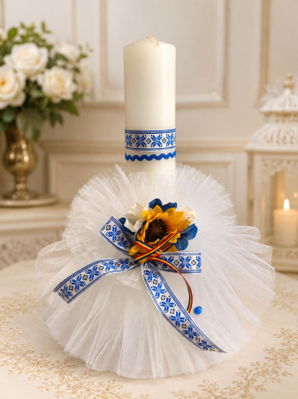 Lumanari botez - Lumanare Decorata Manual Traditional 14