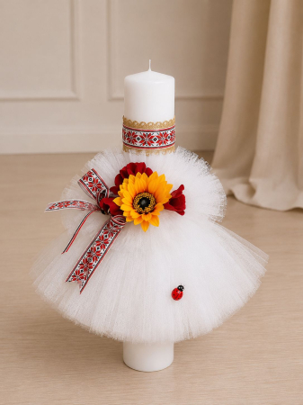 Lumanari botez - Lumanare Decorata Manual Traditional 15