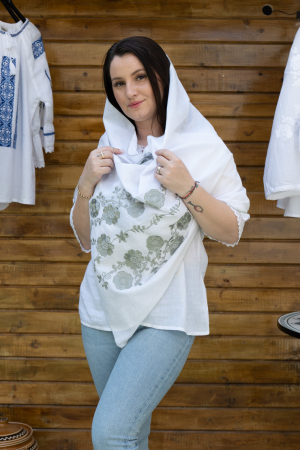 Marama Traditionala cu broderie Inflorata [1]