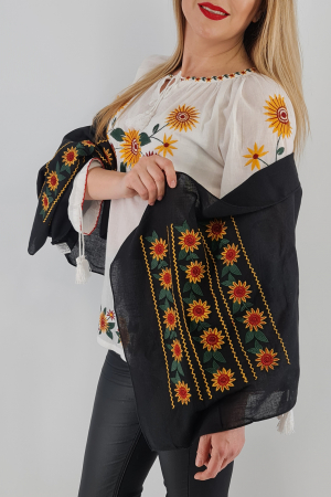 Marama Traditionala cu broderie floarea soarelui [3]